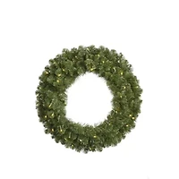Vickerman 30" Grand Teton Christmas Wreath with 50 Warm White LED Lights