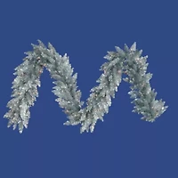 Vickerman 9' Silver Christmas Garland Unlit