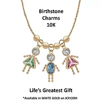 10K Gold June Birthstone Babies Girl Charm