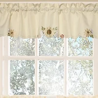 Sweet Home Collection Sunflower 2-pc. Rod Pocket Window Tier