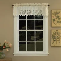 Sweet Home Collection Hopewell Old World Style Floral Lace 2-pc. Rod Pocket Window Tier