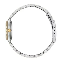 Citizen Quartz Womens Crystal Accent Two Tone Stainless Steel Bracelet Watch Eq0539-56y