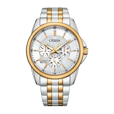 Citizen Quartz Mens Two Tone Stainless Steel Bracelet Watch Ag8346-51a