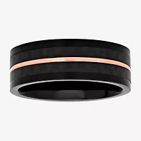 Mens 8MM Stainless Steel Wedding Band