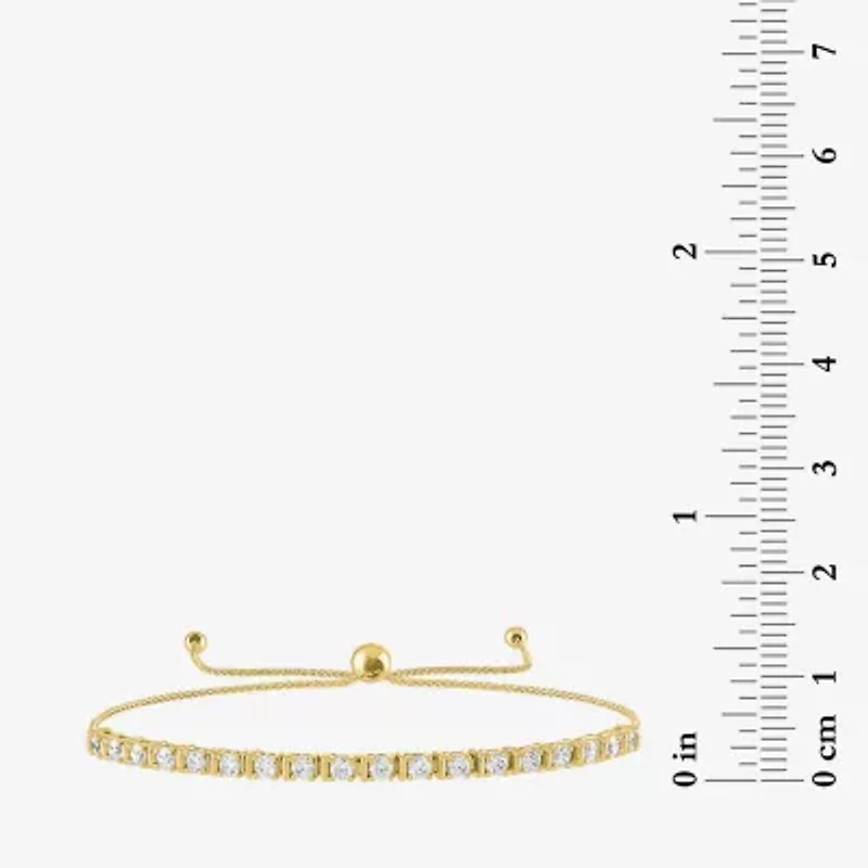(G-H / Si2-I1) Womens 1 CT. T.W. Lab Grown White Diamond 10K Gold Bolo Bracelet
