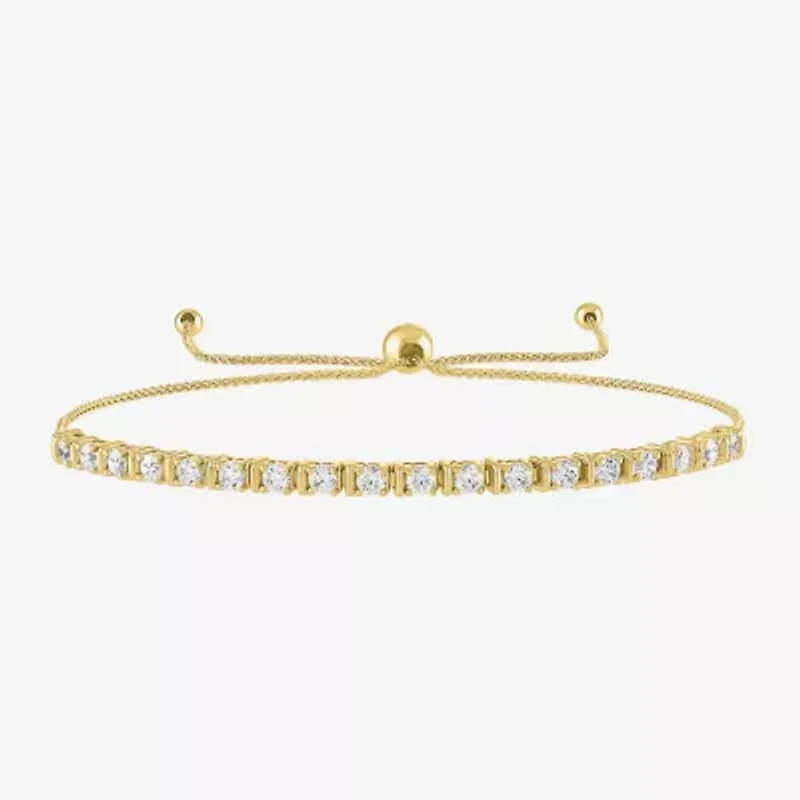 (G-H / Si2-I1) Womens 1 CT. T.W. Lab Grown White Diamond 10K Gold Bolo Bracelet