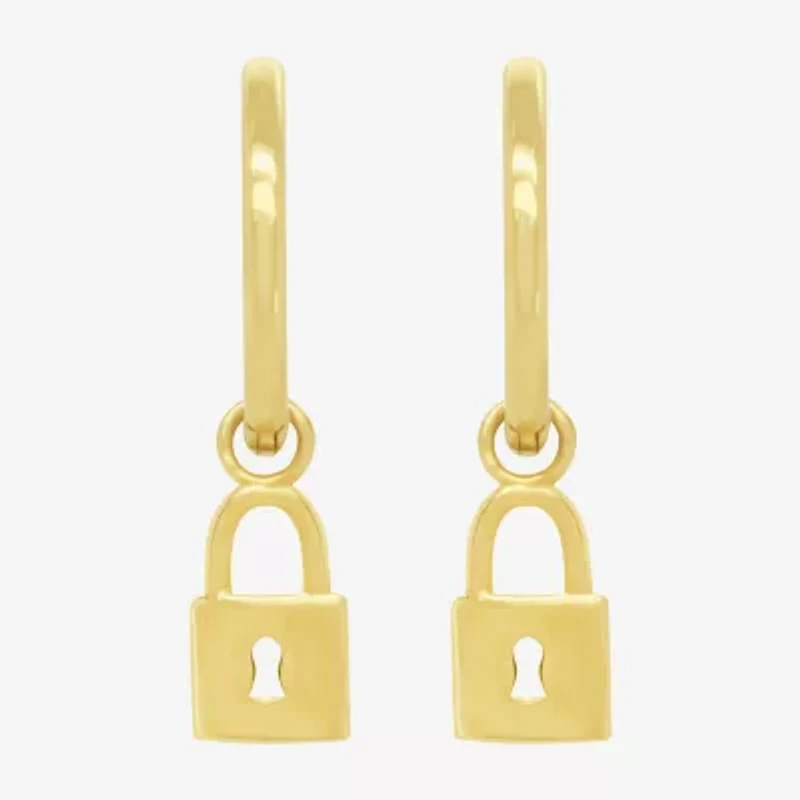 Womens 14K Gold 12.7mm Hoop Earrings