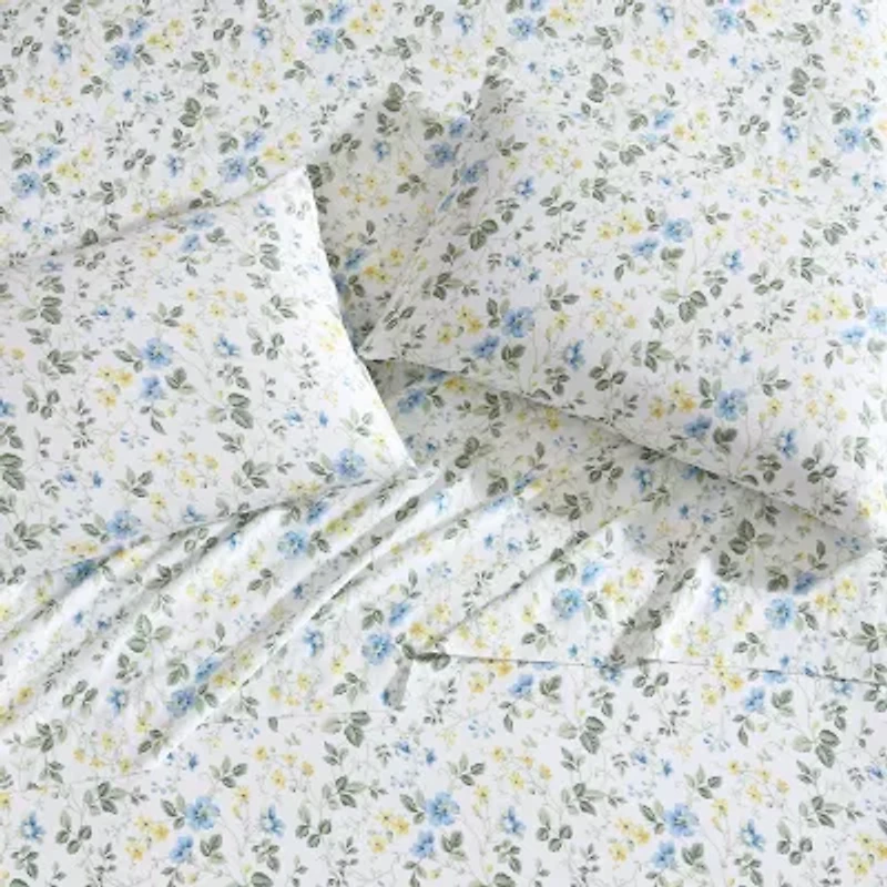 Laura Ashley Meadow Floral 300tc Pillowcase
