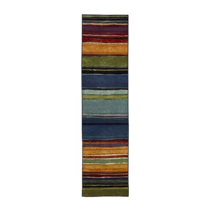Mohawk Home Rainbow Stripe Indoor Rectangular Runner