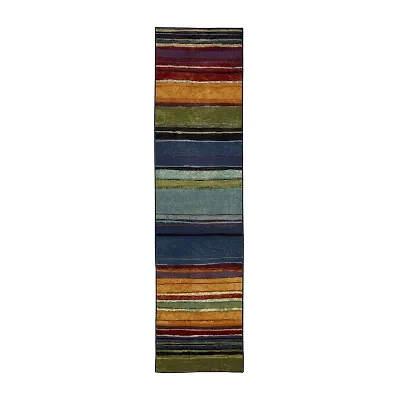 Mohawk Home Rainbow Stripe Indoor Rectangular Runner