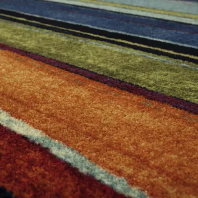 Mohawk Home Rainbow Stripe Indoor Rectangular Runner