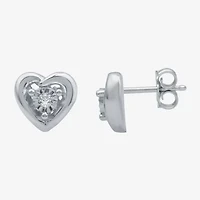 Womens Diamond Accent Natural White Diamond Sterling Silver Heart 2-pc. Jewelry Set
