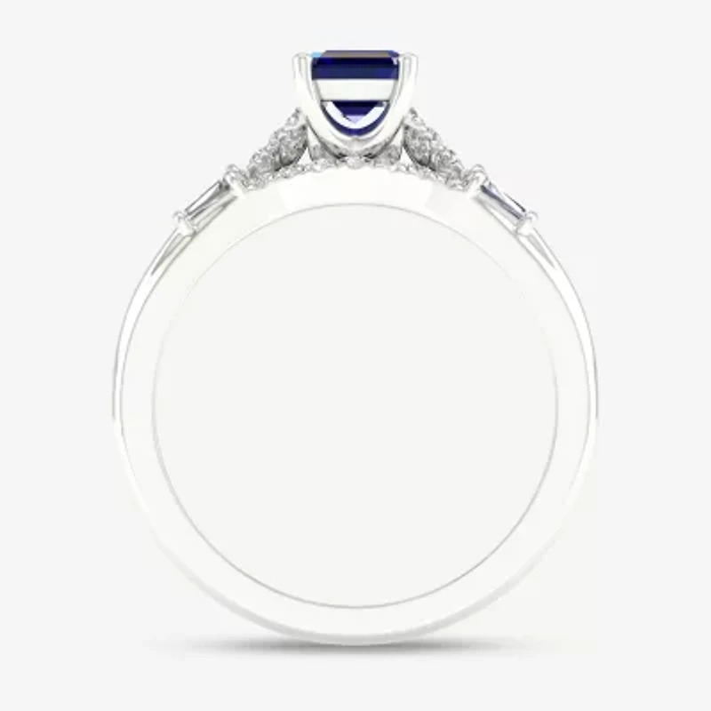 Modern Bride Gemstone Womens 1/4 CT. T.W. Genuine Green Emerald 10K White Gold Bridal Set