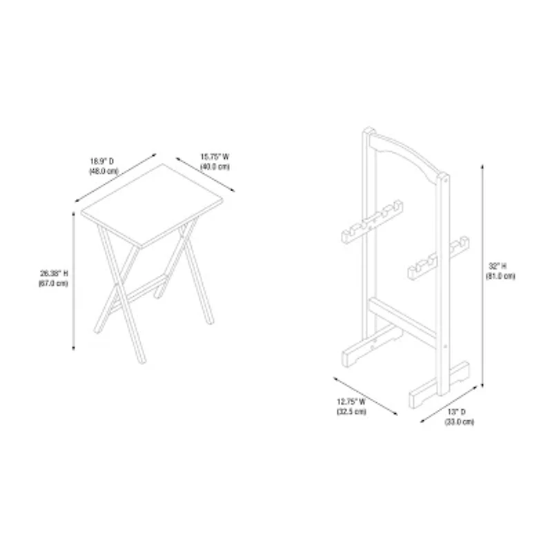 Breckenham Faux Marble 5-pc. TV Tray Table
