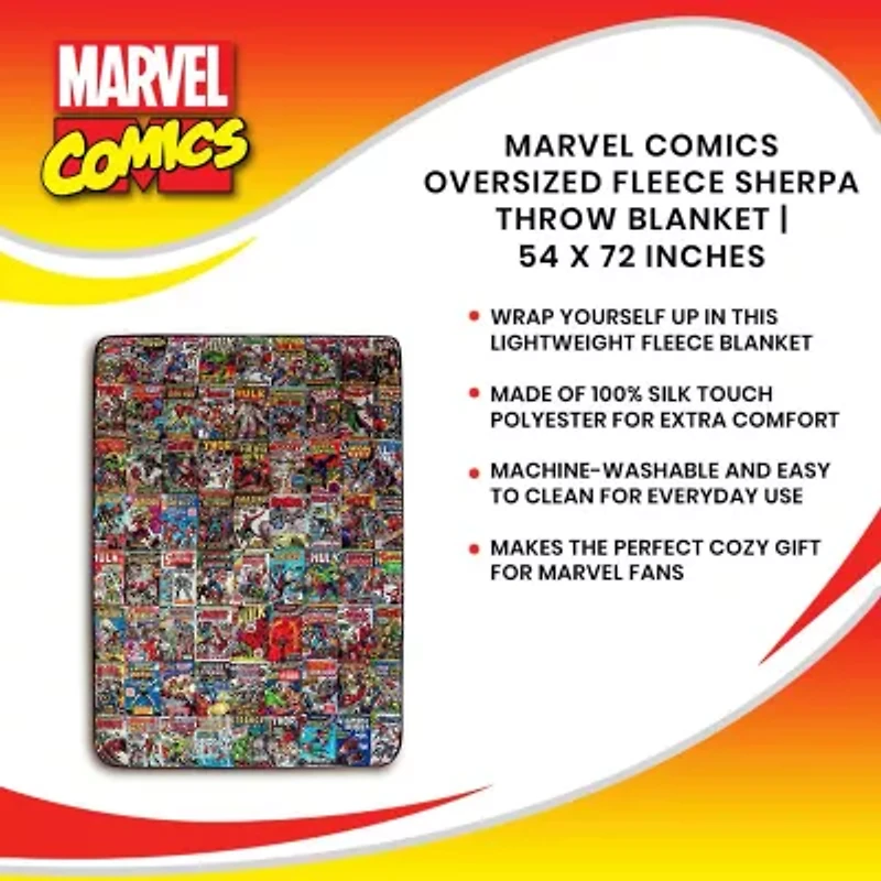 Marvel Comics Oversized Throw Blanket Unisex