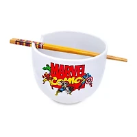 Marvel Comics Ceramic Ramen Bowl With Chopsticks