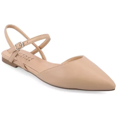 Journee Collection Martine Womens Pointed Closed Toe Ballet Flats