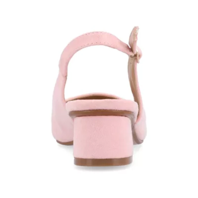 Journee Collection Sylvia Womens Pointed Closed Toe Block Heel Pumps