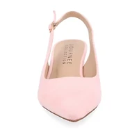 Journee Collection Sylvia Womens Pointed Closed Toe Block Heel Pumps