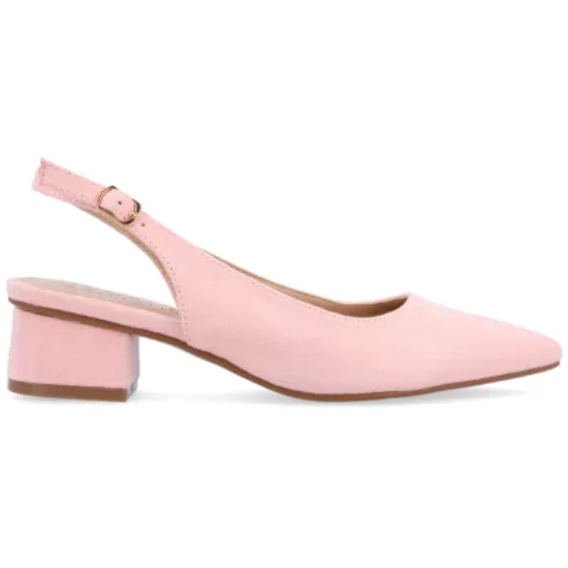 Journee Collection Sylvia Womens Pointed Closed Toe Block Heel Pumps