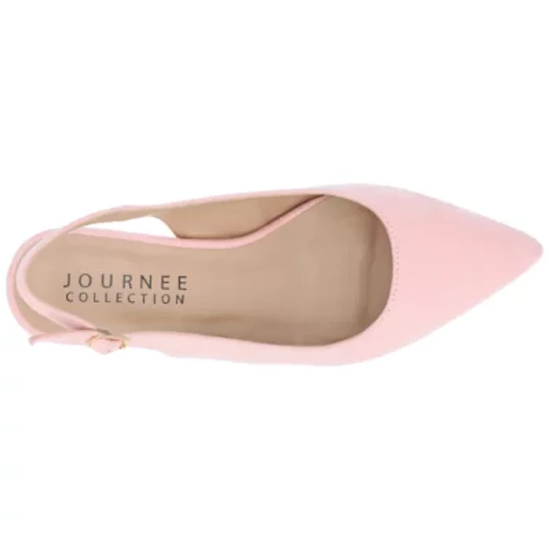 Journee Collection Sylvia Womens Pointed Closed Toe Block Heel Pumps