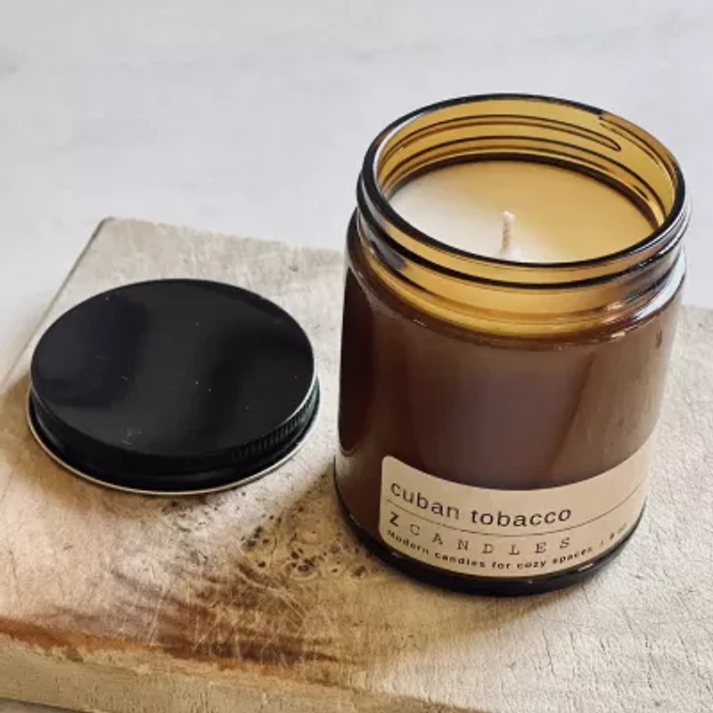 Z CANDLES 8 Oz Cuban Tobacco Single Wick Scented Jar Candle