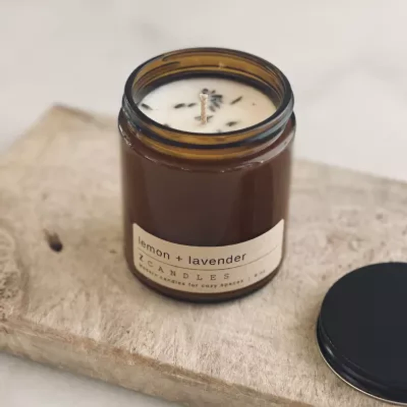 Z CANDLES 8 Oz Lemon + Lavender Single Wick Scented Jar Candle