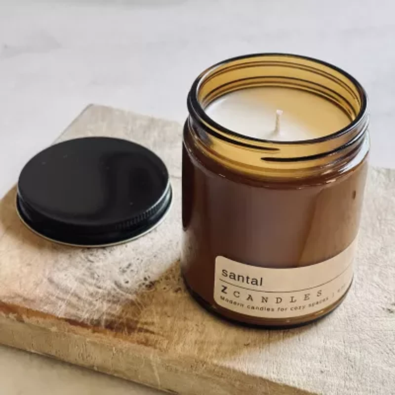 Z CANDLES 8 Oz Santal Single Wick Scented Jar Candle
