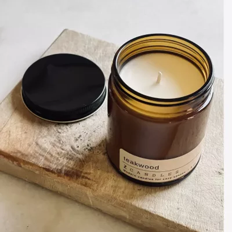 Z CANDLES 8 Oz Teakwood Single Wick Scented Jar Candle