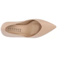 Journee Collection Simonne Womens Pointed Closed Toe Block Heel Pumps