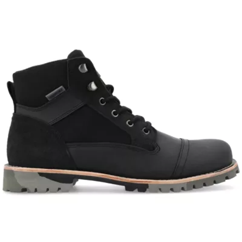 Territory Mens Brute Flat Heel Lace-Up Boots