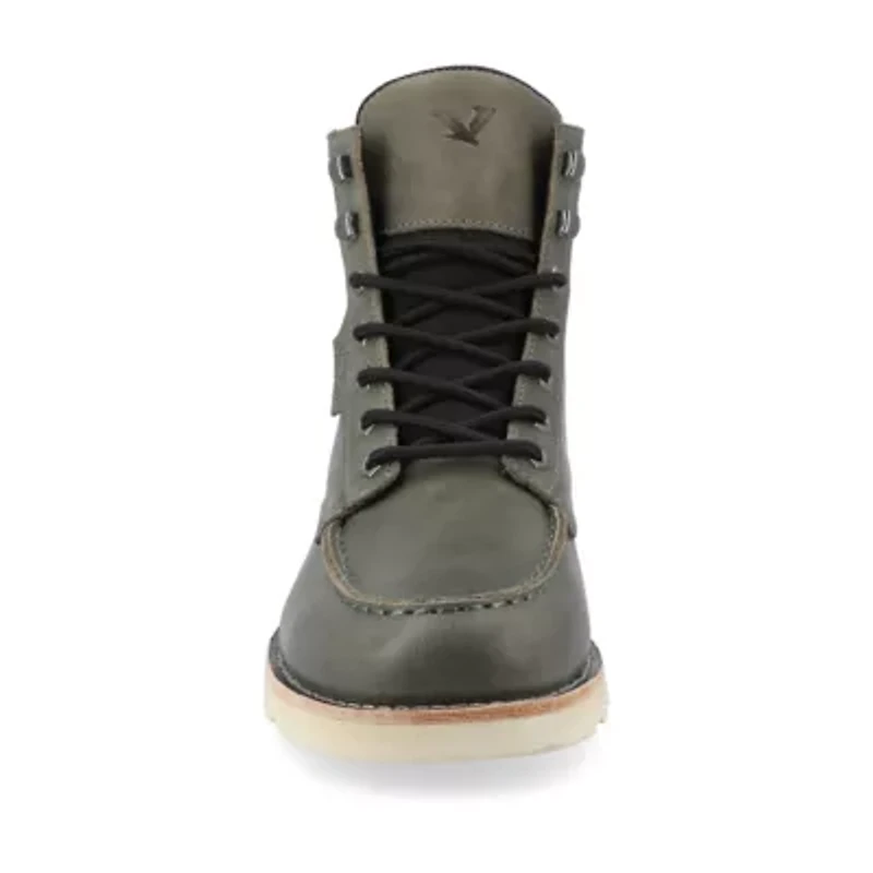 Territory Mens Venture Flat Heel Lace-Up Boots