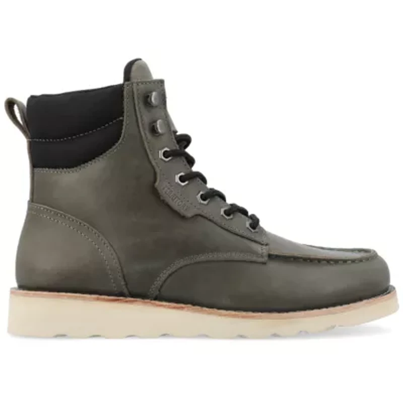 Territory Mens Venture Flat Heel Lace-Up Boots