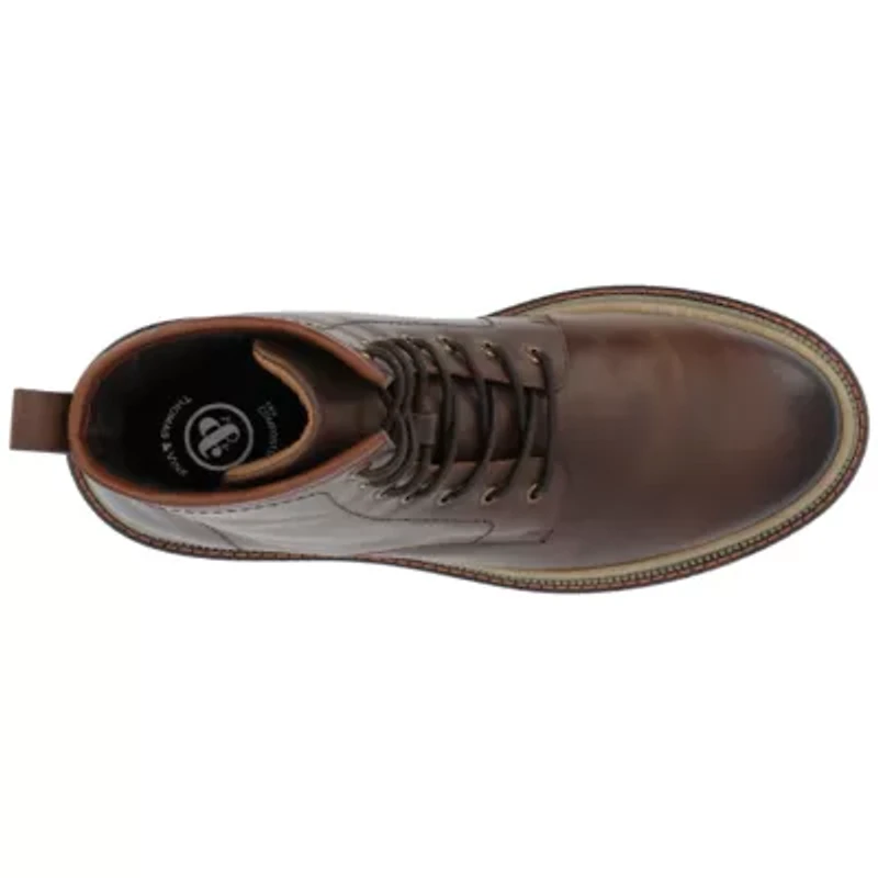 Thomas And Vine Mens Deegan Flat Heel Lace-Up Boots