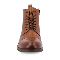 Thomas And Vine Mens Kairo Flat Heel Lace-Up Boots