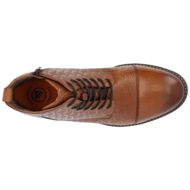 Thomas And Vine Mens Kairo Flat Heel Lace-Up Boots