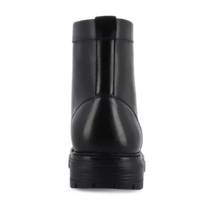 Vance Co Mens Denver Block Heel Lace-Up Boots