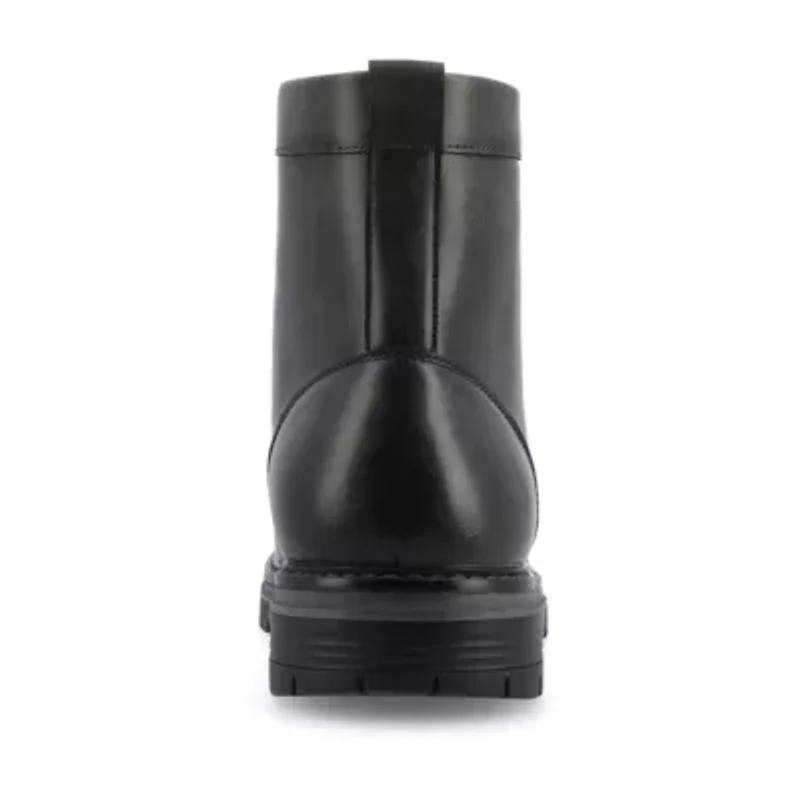 Vance Co Mens Denver Block Heel Lace-Up Boots