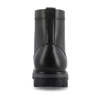 Vance Co Mens Denver Block Heel Lace-Up Boots