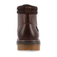 Vance Co Mens Fegan Flat Heel Lace-Up Boots