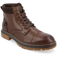 Vance Co Mens Fegan Flat Heel Lace-Up Boots