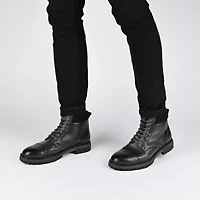 Vance Co Mens Fegan Flat Heel Lace-Up Boots