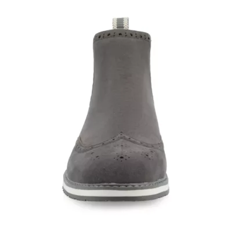 Vance Co Mens Thorpe Flat Heel Chelsea Boots