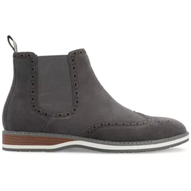 Vance Co Mens Thorpe Flat Heel Chelsea Boots