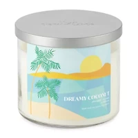Distant Lands 14 Oz Dreamy Coconut 3-Wick Scented Jar Candle