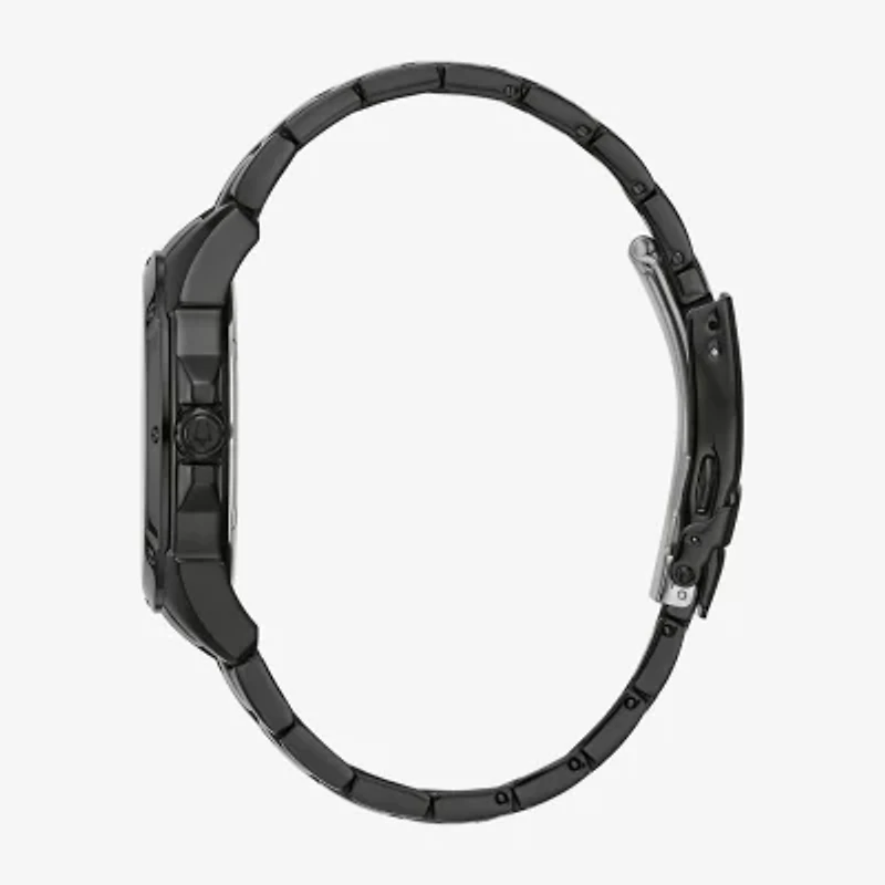 Bulova Classic Mens Multi-Function Black Stainless Steel Bracelet Watch 98c121