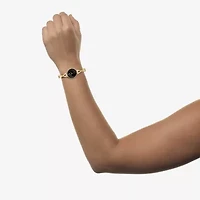 Citizen® Eco-Drive Silhouette Womens Crystal-Accent Gold-Tone Stainless Steel Bangle Watch EX1422-54E