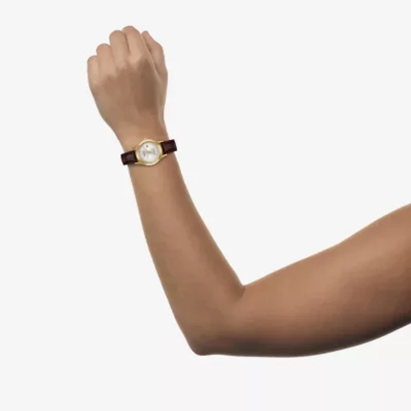 Citizen Corso Womens Brown Leather Strap Watch Fe1082-05a