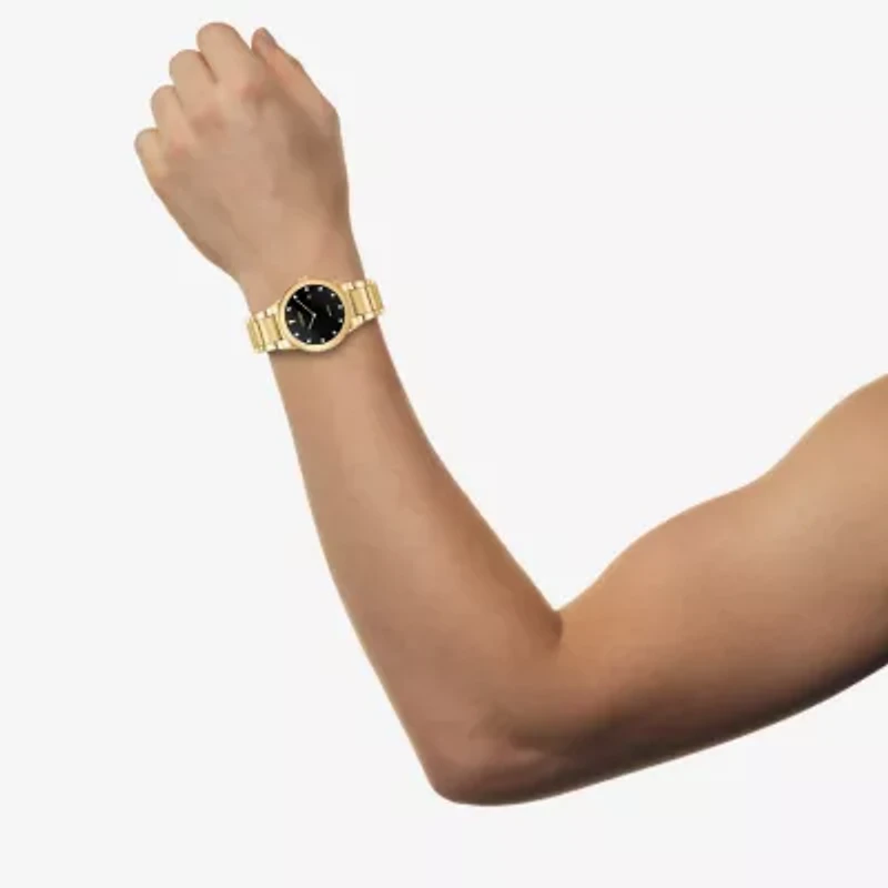 Citizen Axiom Mens Diamond Accent Gold Tone Stainless Steel Bracelet Watch Au1062-56g