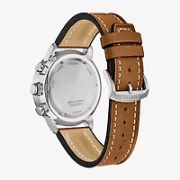 Citizen Avion Mens Chronograph Brown Leather Strap Watch Ca4477-08x
